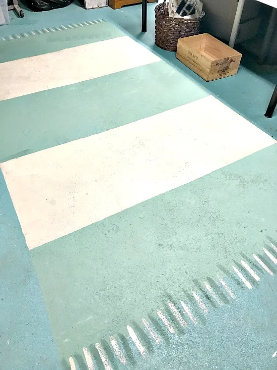 How to Paint an Area Rug in the Basement